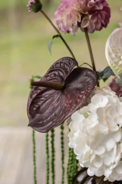 Artificial Flowers - Burgundy Anthurium