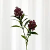 Artificial Flowers - Burgundy Skimmia berry branch