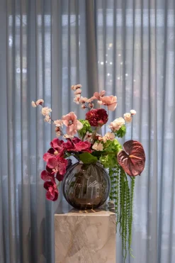 Artificial Flowers - Plum Orchid (7 heads)