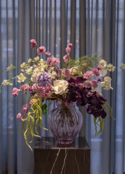 Artificial Flowers - Purple Cherry blossom branch