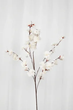 Artificial Flowers - White Cherry blossom branch