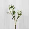 Artificial Flowers - White Hydrangea branch