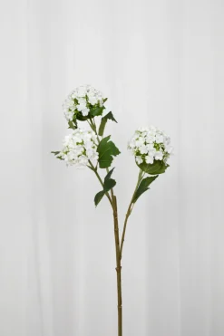 Artificial Flowers - White Hydrangea branch