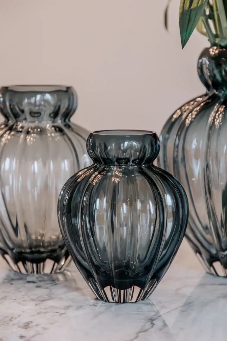 Audrey Vase - Petrol blue Small