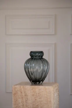 Audrey Vase - Petrol blue Small