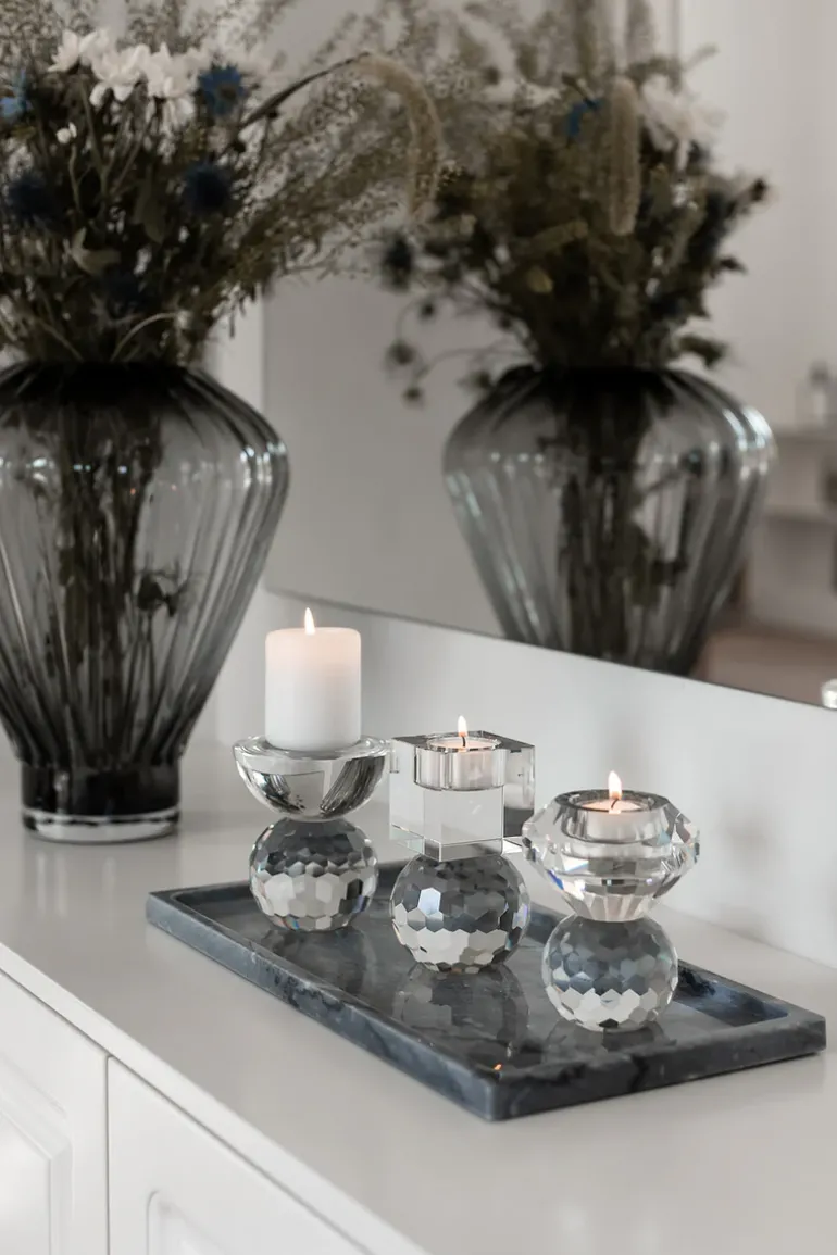 Cloud T-Light Candle Holder - Clear