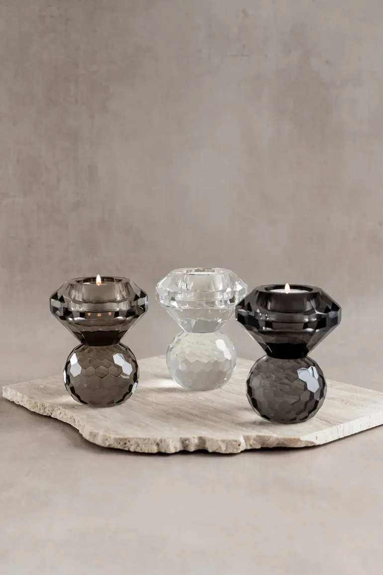 Cloud T-Light Candle Holder - Clear