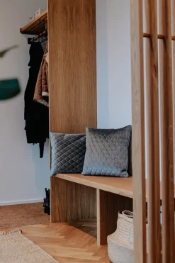 Daytona Pillow - Silver/Blue Square