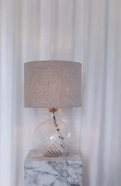 Lily Table Lamp - Clear Swirl