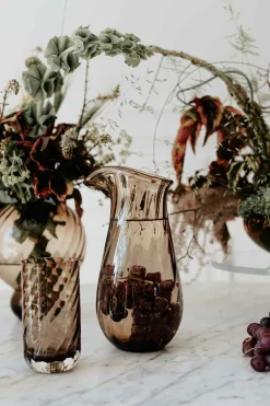 Meadow Pitcher No. 2 - Swirl - cylinder - Topaz