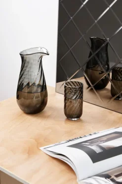 Meadow Pitcher No. 2 - Swirl - cylinder - Grey