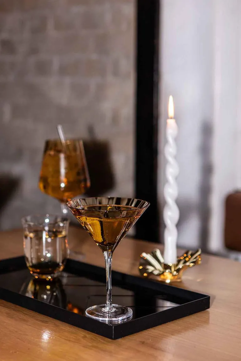 Meadow Stemware - Amber Martini glass