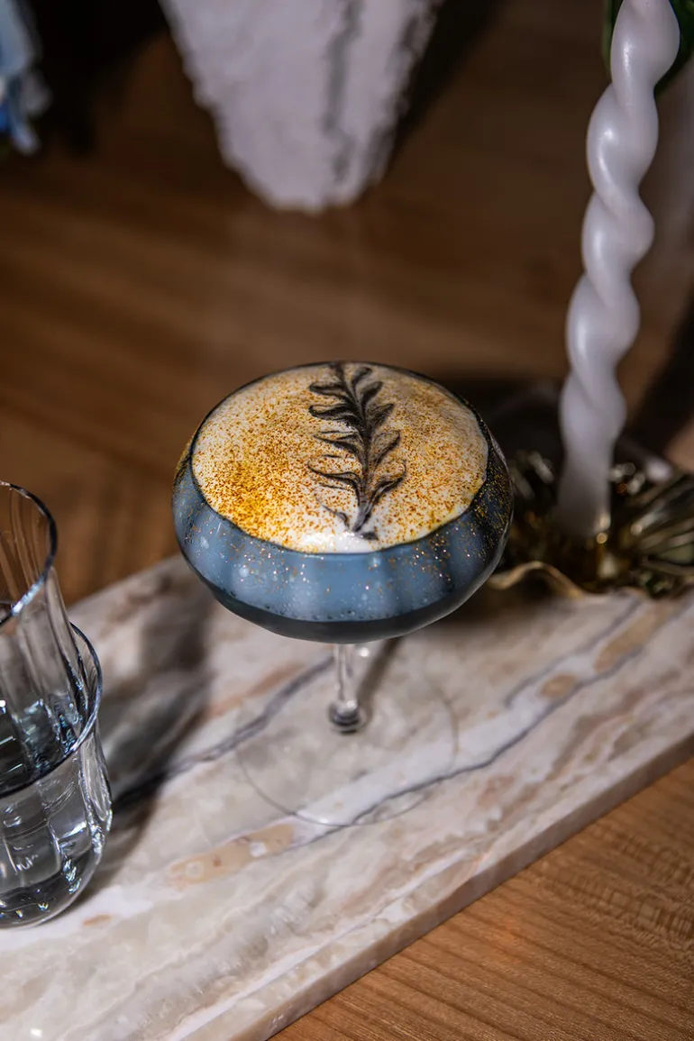 Meadow Stemware - Blue Cocktail glass