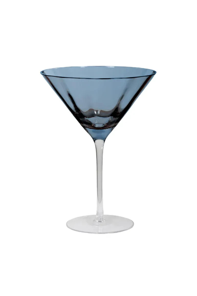 Meadow Stemware - Blue Martini glass