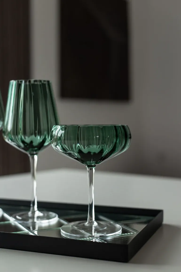 Meadow Stemware - Green Cocktail glass