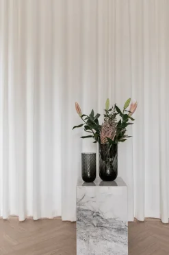 Meadow Swirl Cylinder Vase - Grey Medium