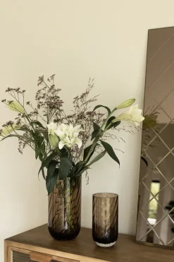 Meadow Swirl Cylinder Vase - Topaz Medium