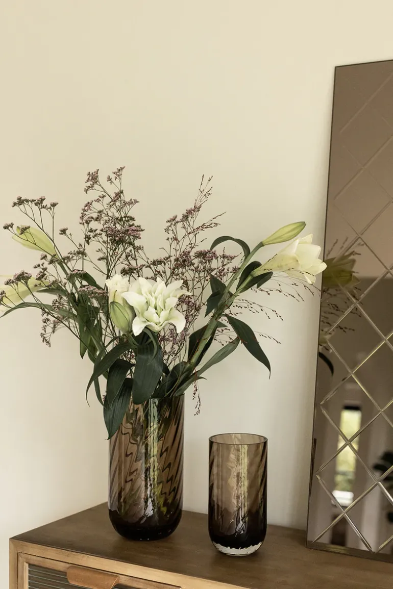 Meadow Swirl Cylinder Vase - Topaz Medium