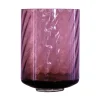 Meadow Swirl Cylinder vase (w. foot) - Plum