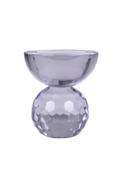 Shadow Square Candle Holder - Light Blue Purple