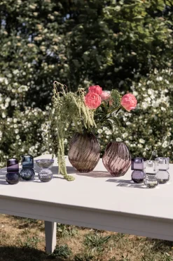 Shadow Square Candle Holder - Light Blue Purple