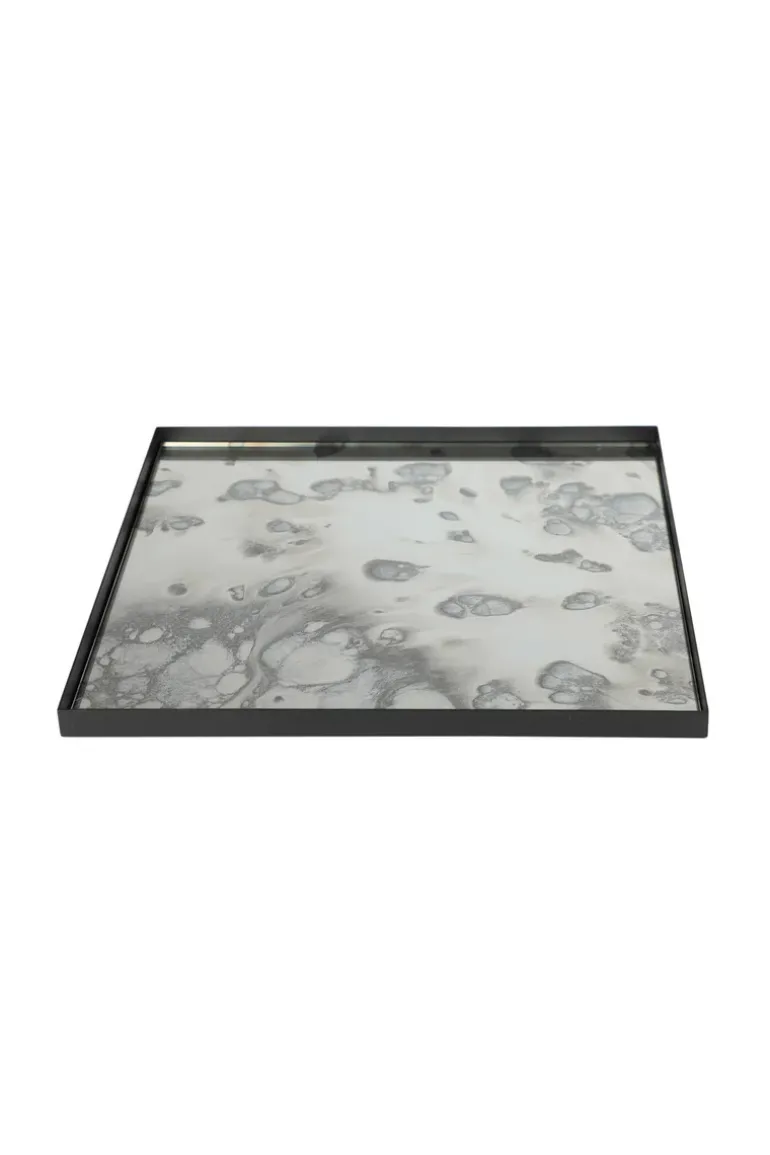 Silver Antique Tray - Silver Antique Square