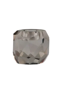 Storm T-Light Candle Holder - Light Smoke Single