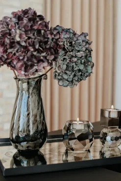 Storm T-Light Candle Holder - Light Smoke Single