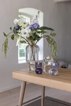 Storm T-Light Candle Holder - Clear Stacked