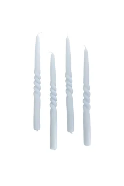 The Curly Candle Collection - Packed with 4 Pieces per box - Mighty Blue Middle Curled