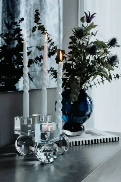 The Curly Candle Collection - Packed with 4 Pieces per box - Mighty Blue Middle Curled