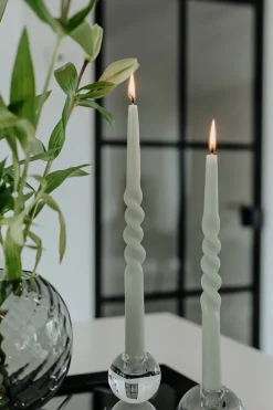 The Curly Candle Collection - Packed with 4 Pieces per box - Essential Emerald Middle Curled