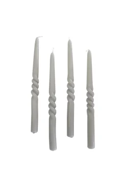 The Curly Candle Collection - Packed with 4 Pieces per box - Thunder Grey Middle Curled