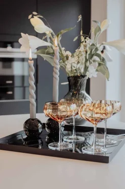 The Curly Candle Collection - Packed with 4 Pieces per box - Thunder Grey Middle Curled