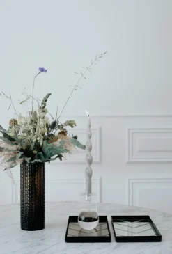 The Glossy Candle Collection - Packed with 4 pieces per box - Thunder Grey Fully Curled