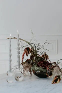 The Glossy Candle Collection - Packed with 4 pieces per box - Thunder Grey Fully Curled