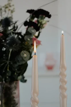 The Pearl Candle Collection - Packed with 4 Pieces per box - Nude Pearl Middle Curled