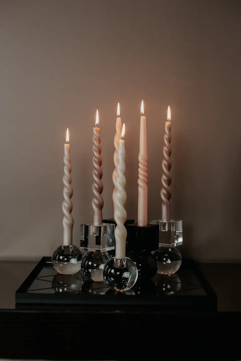 The Pearl Candle Collection - Packed with 4 Pieces per box - Nude Pearl Fully Curled