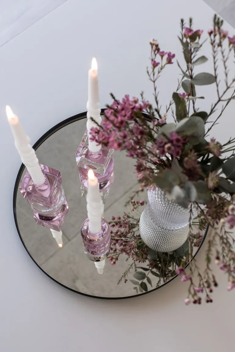 The Round Mirror Tray - Clear