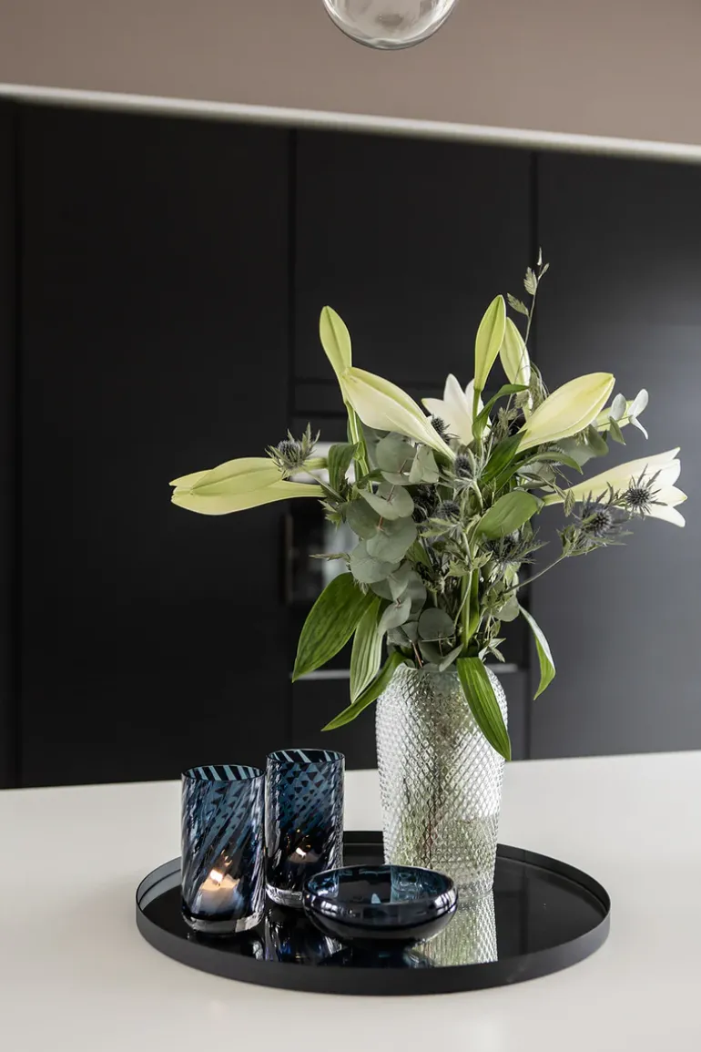 The Round Mirror Tray - Grey